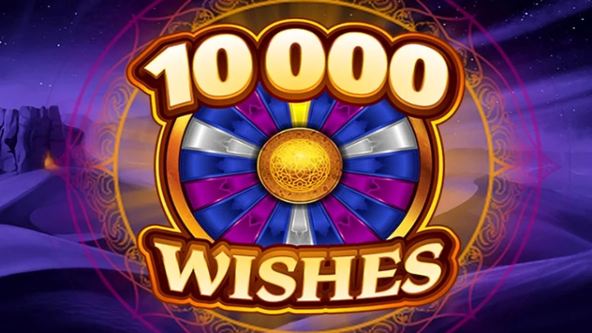 Tampilan visual slot 10000 Wishes yang penuh dengan elemen magis dan warna-warni.